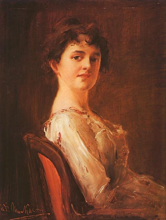 Mihaly Munkacsy Portrait of a Woman oil painting image